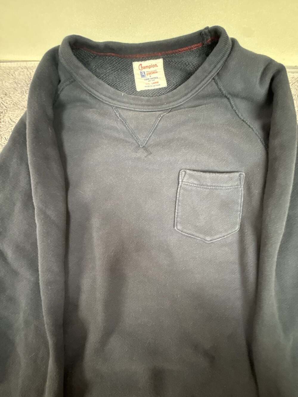 Champion + Todd Snyder New York Sun Faded Terry Pocket Sweatshirt Mens Large